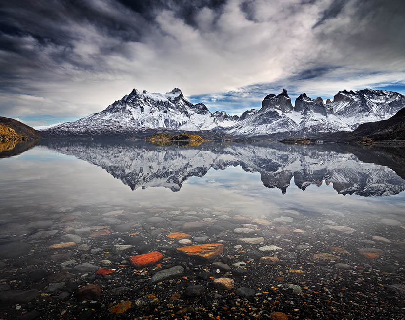 Het Paine massief in Patagonië in de winter