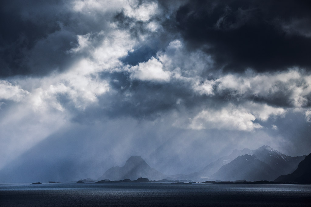 De weersomstandigheden op de Lofoten