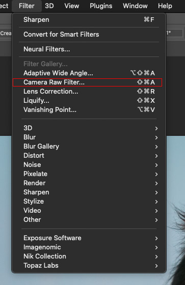 Het beste van twee werelden, het Camera Raw Filter op een aparte laag.